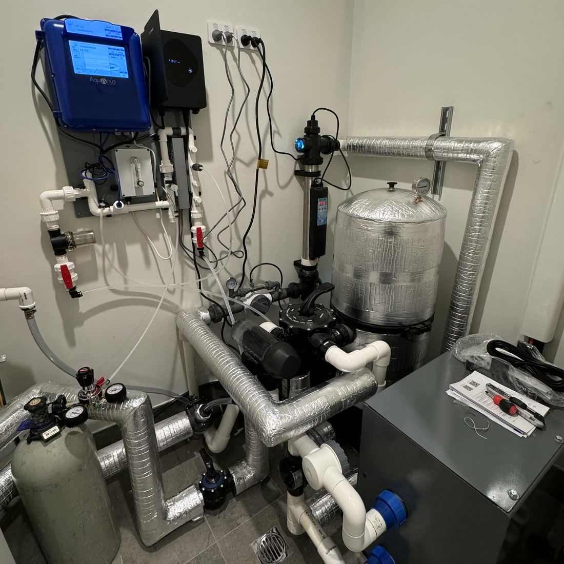 A commercial filtration plant